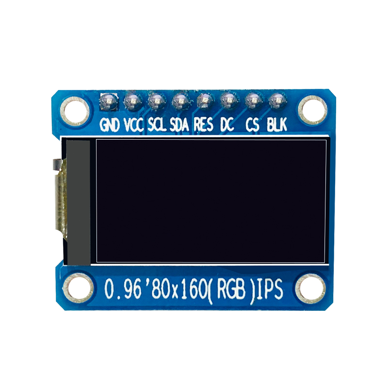 0.96 inch HD IPS  TFT 8Pin SPI Interface 65K full color TFT LCD module ST7735 driver IC 80 * 160 resolution 