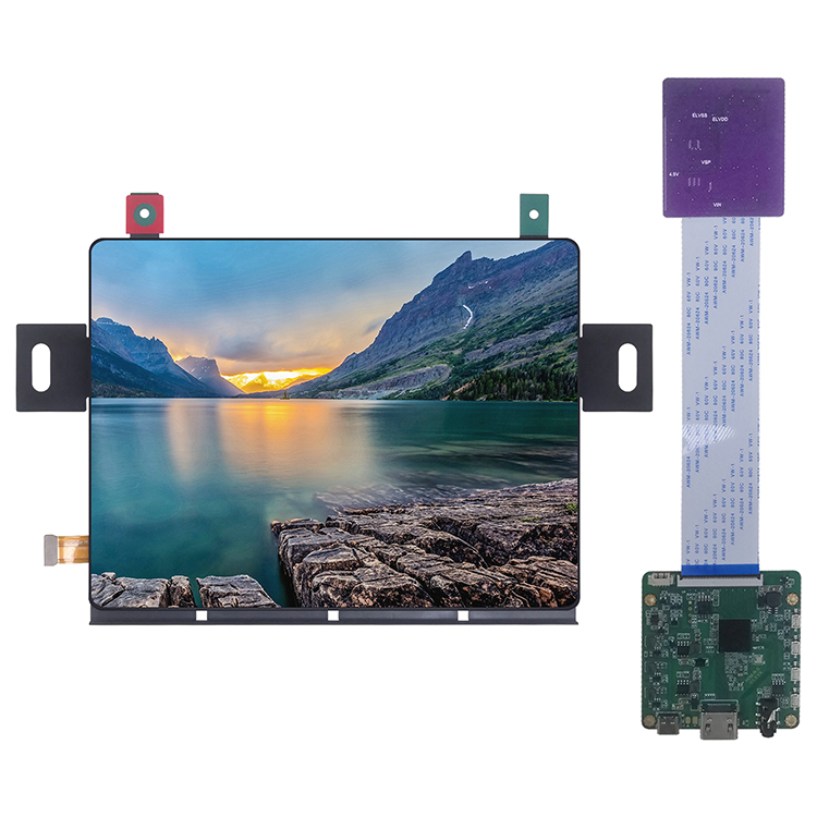 Flexible Display 8 inch 2K 2480X1860 curved AMOLED display touch panel